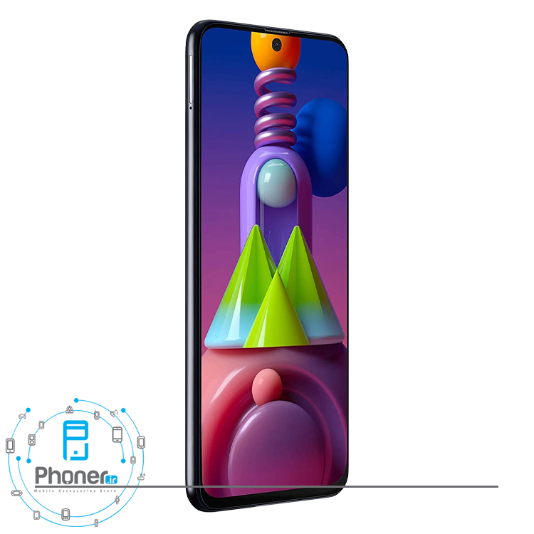 نمای کناری صفحه نمایش گوشی موبایل Samsung SM-M515F/DSN Galaxy M51 رنگ مشکی