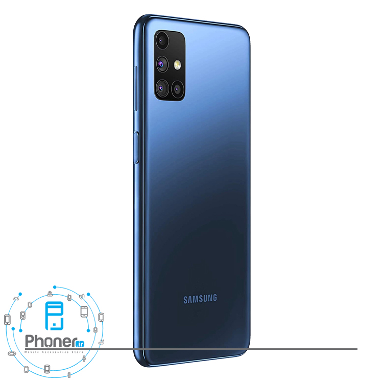 نمای کناری قاب پشتی گوشی موبایل Samsung SM-M515F/DSN Galaxy M51 رنگ آبی