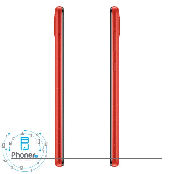 نمای کناری گوشی موبایل Samsung SM-A022F/DS Galaxy A02 در رنگ قرمز