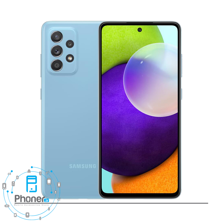 رنگ آبی گوشی موبایل Samsung SM-A525F/DS Galaxy A52