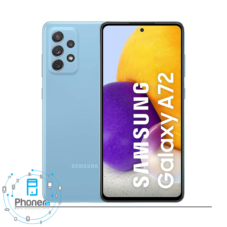 رنگ آبی گوشی موبایل Samsung SM-A725F/DS Galaxy A72