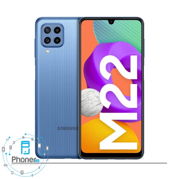 رنگ آبی گوشی موبایل Samsung SM-M225FV Galaxy M22