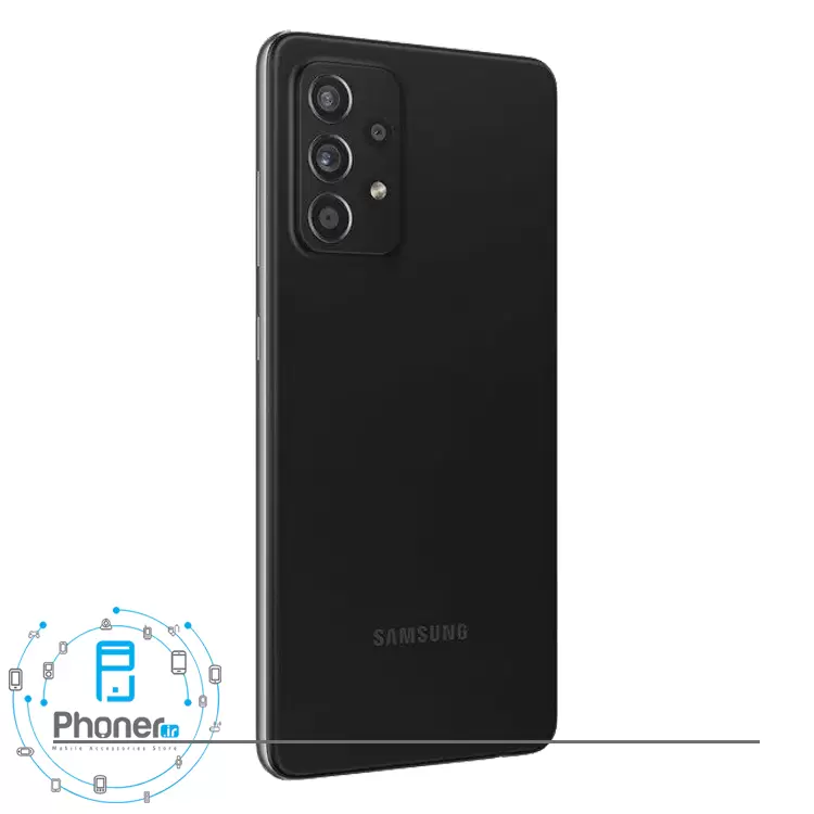 نمای کناری قاب پشتی گوشی موبایل Samsung SM-A528B/DS Galaxy A52s 5G در رنگ مشکی