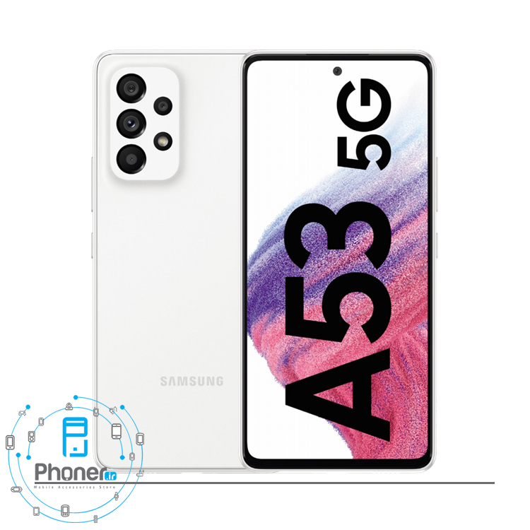 رنگ سفید گوشی موبایل Samsung SM-A536E/DS Galaxy A53 5G
