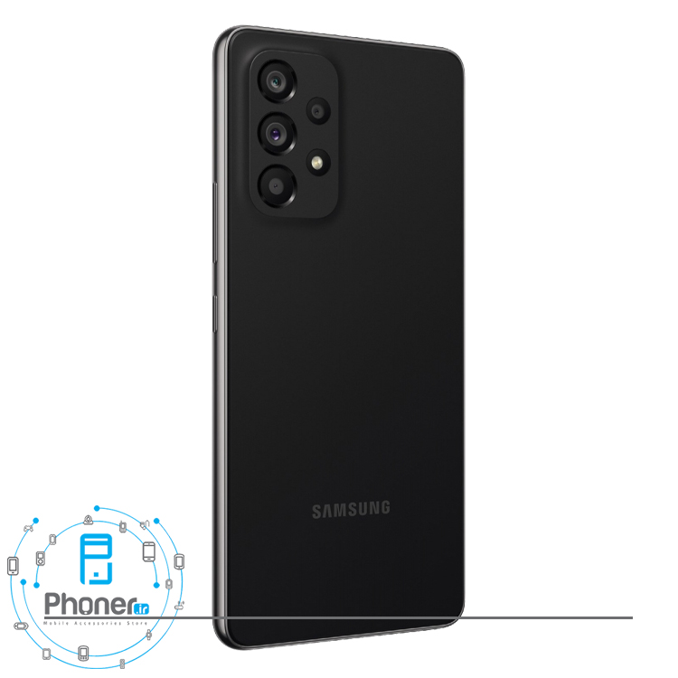 نمای کناری قاب پشتی گوشی موبایل Samsung SM-A536E/DS Galaxy A53 5G در رنگ مشکی
