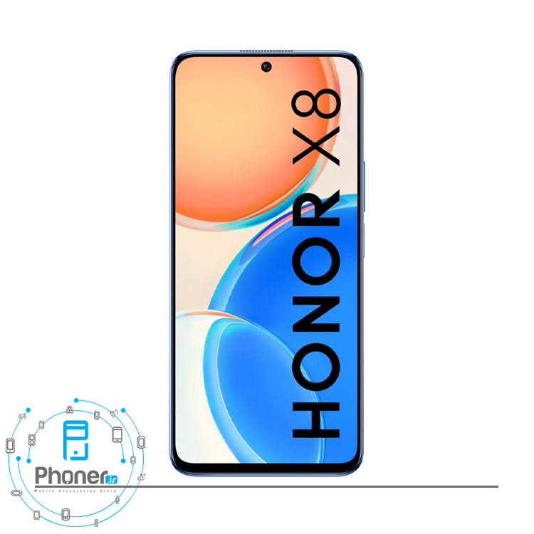 صفحه نمایش گوشی موبایل Honor X8 در رنگ آبی