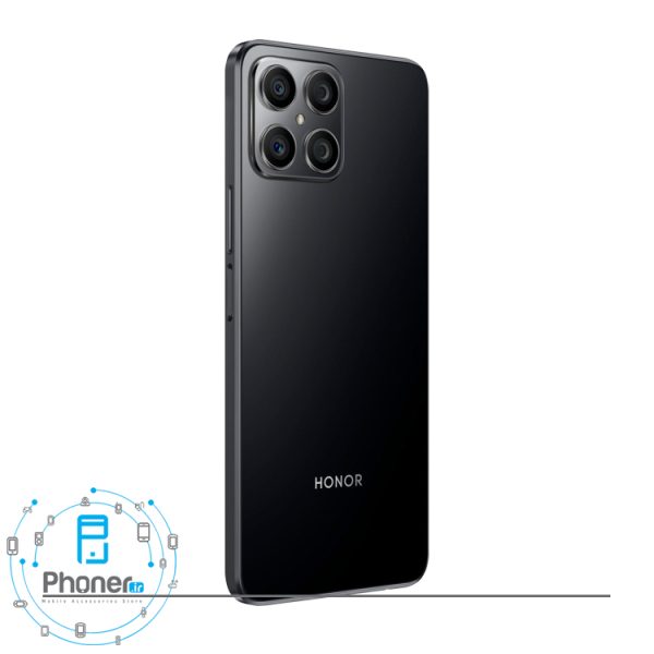 نمای کناری قاب پشتی گوشی موبایل Honor X8 در رنگ مشکی