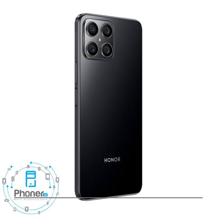 نمای کناری قاب پشتی گوشی موبایل Honor X8 در رنگ مشکی