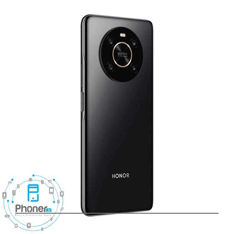 نمای کناری قاب پشتی گوشی موبایل Honor X9 در رنگ مشکی