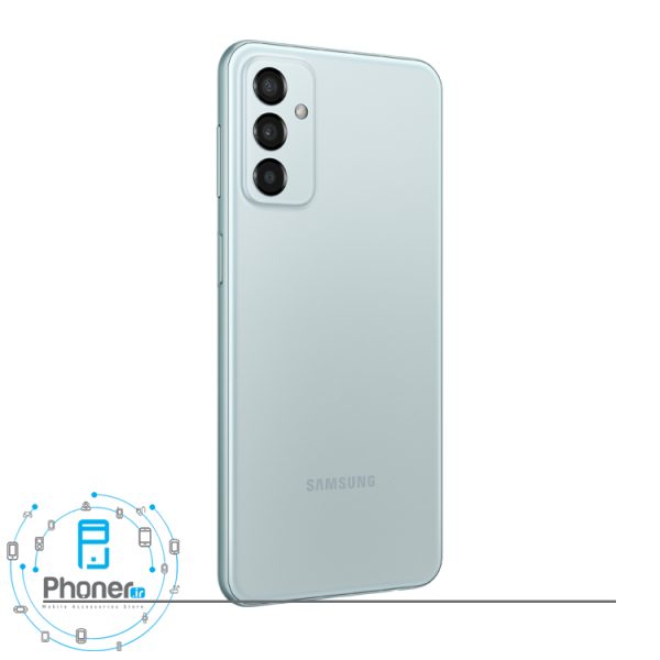 نمای کناری قاب پشتی گوشی موبایل Samsung Galaxy M23 5G در رنگ آبی