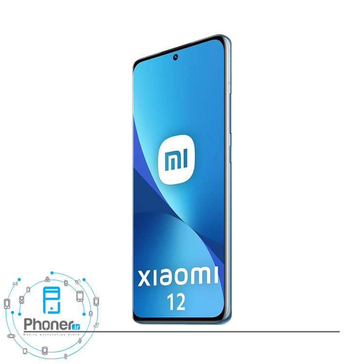 نمای کناری صفحه نمایش گوشی موبایل Xiaomi 12 5G در رنگ آبی