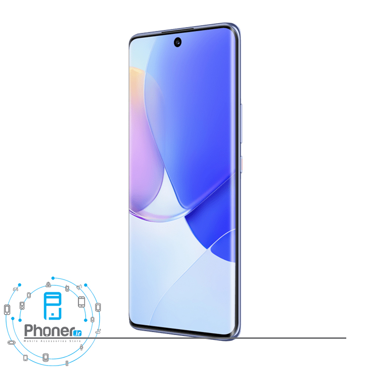 نمای کناری صفحه نمایش گوشی موبایل Huawei Nova 9 در رنگ آبی