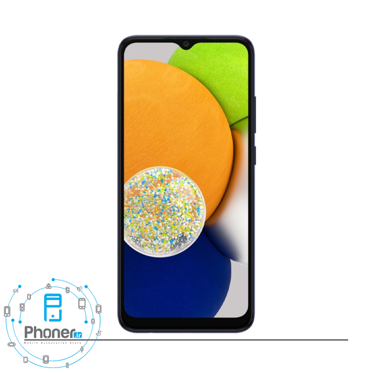صفحه نمایش گوشی موبایل Samsung Galaxy A03 در رنگ آبی