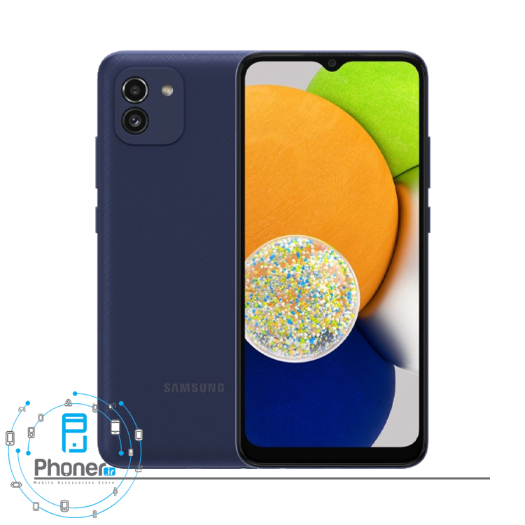 رنگ آبی گوشی موبایل Samsung Galaxy A03