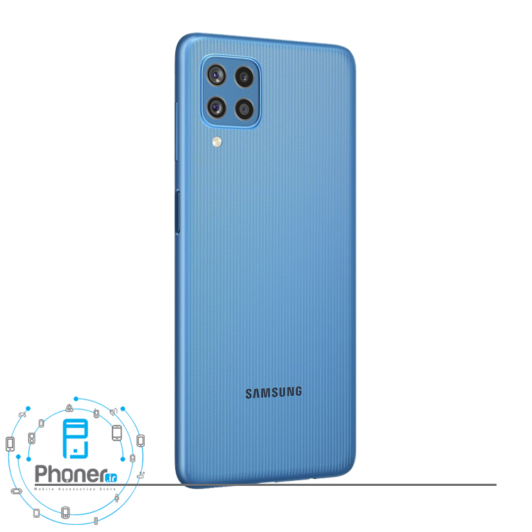 نمای کناری قاب پشتی گوشی موبایل Samsung Galaxy F22 در رنگ آبی
