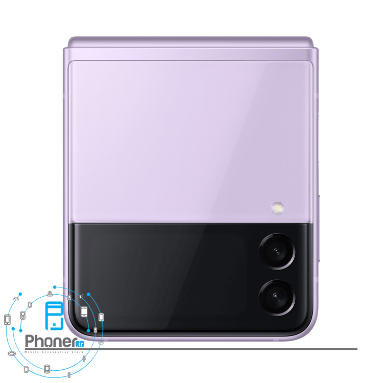 نمای جلوی گوشی موبایل Samsung Galaxy Z Flip3 5G در حالت بسته در رنگ Lavender