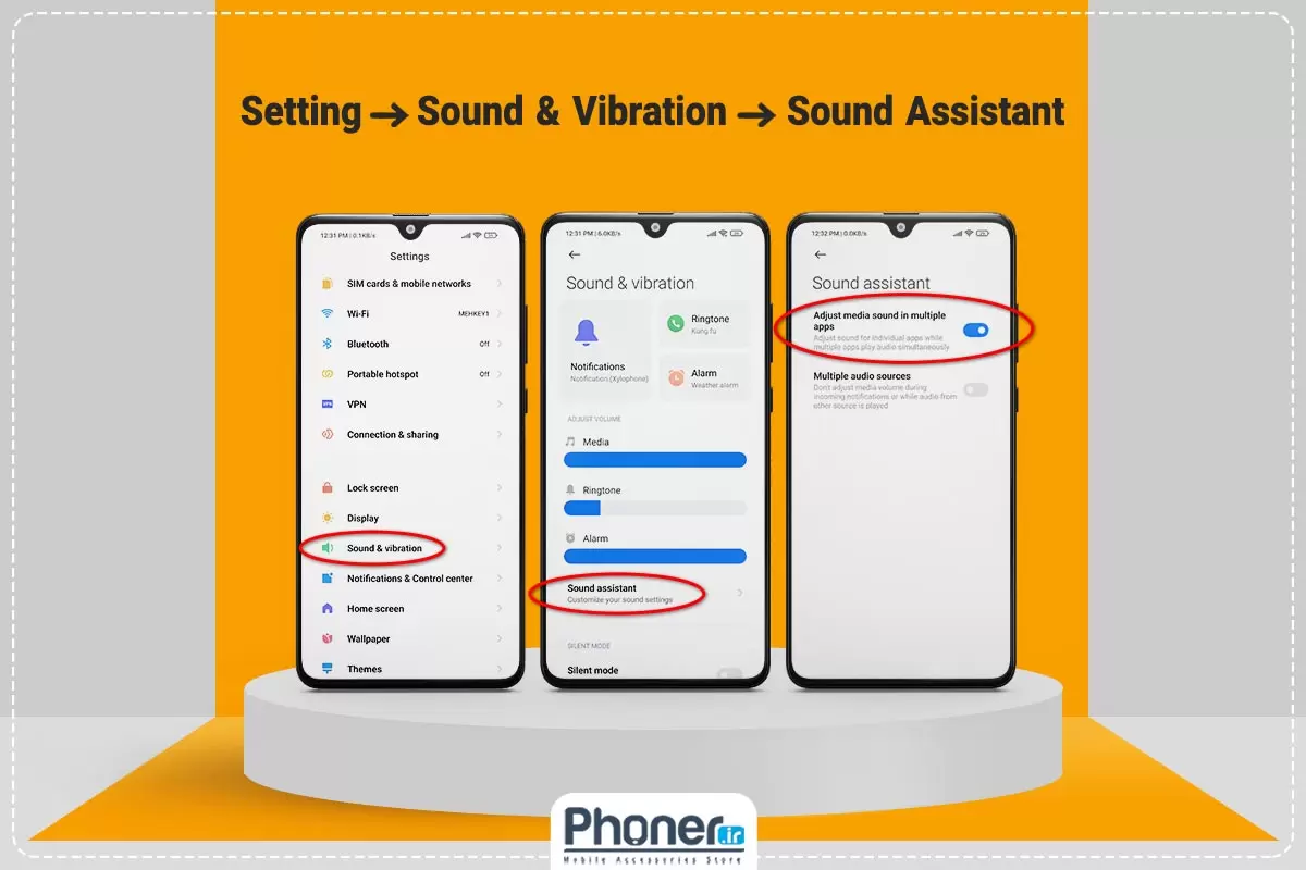  قابلیت تنظیم صدا در اپلیکیشن‌های مختلف