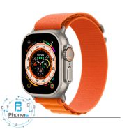 ساعت هوشمند Apple Watch Ultra با بند Alpine loop در رنگ نارنجی