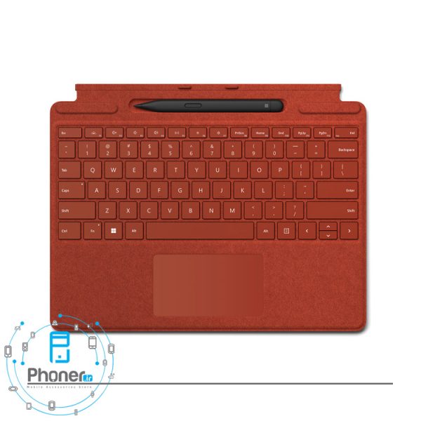 رنگ قرمز قلم و کیبورد Surface Pro Signature Keyboard with Slim Pen 2 مایکروسافت
