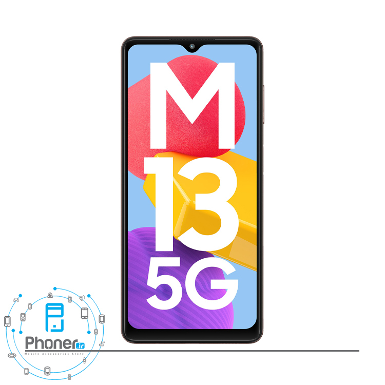 صفحه نمایش گوشی موبایل Samsung Galaxy M13 5G در رنگ قهوه‌ای