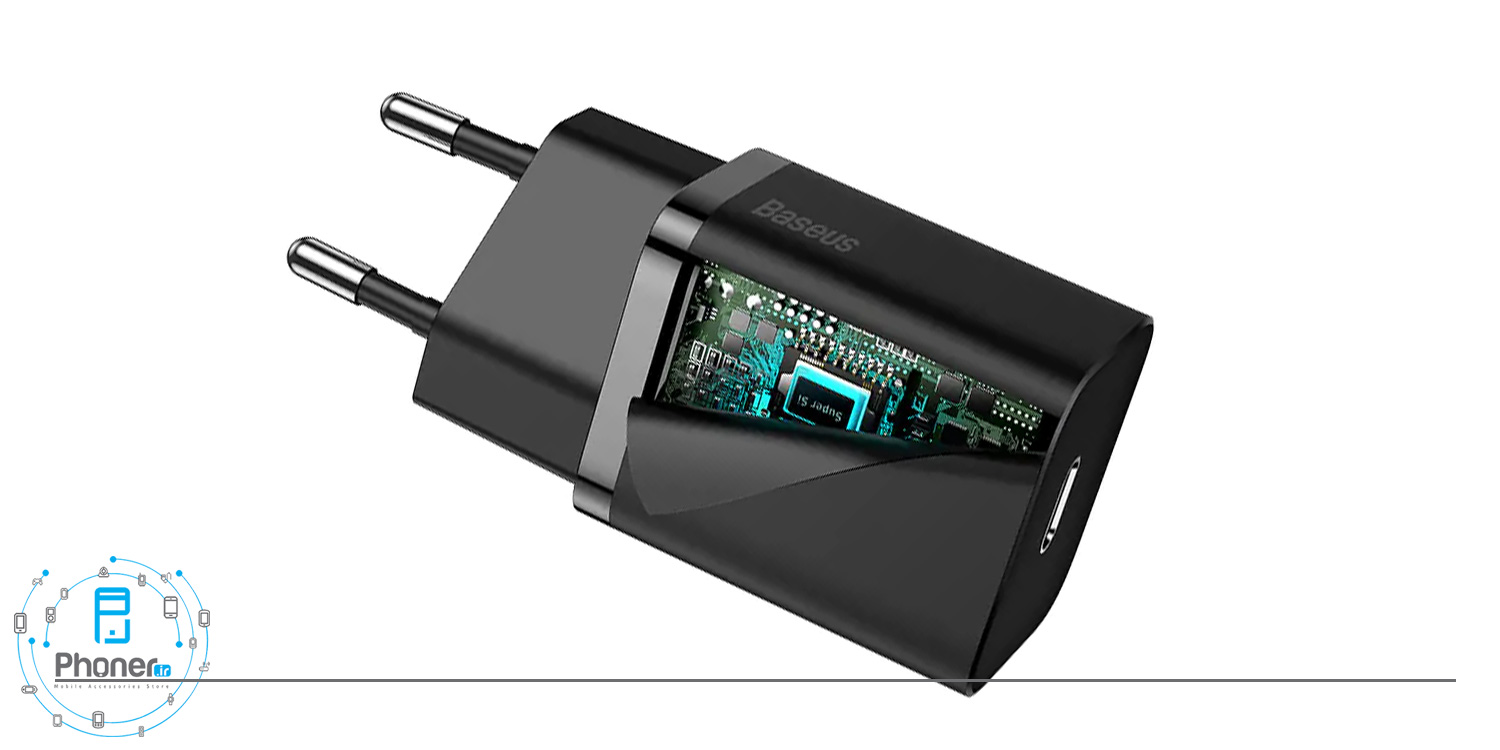 طراحی داخلی شارژر Baseus TZCCSUP-B01 Super Si 1C fast charger USB-C