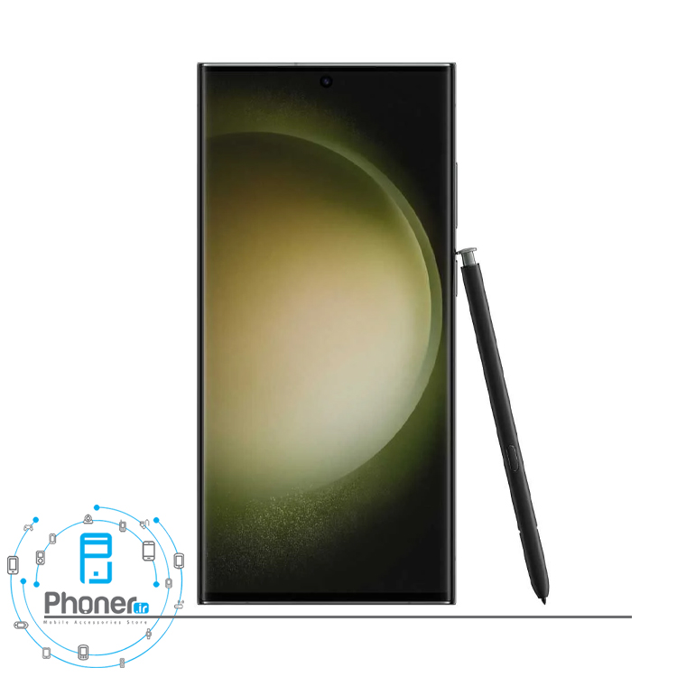صفحه نمایش گوشی موبایل سامسونگ Galaxy S23 Ultra 5G در رنگ سبز