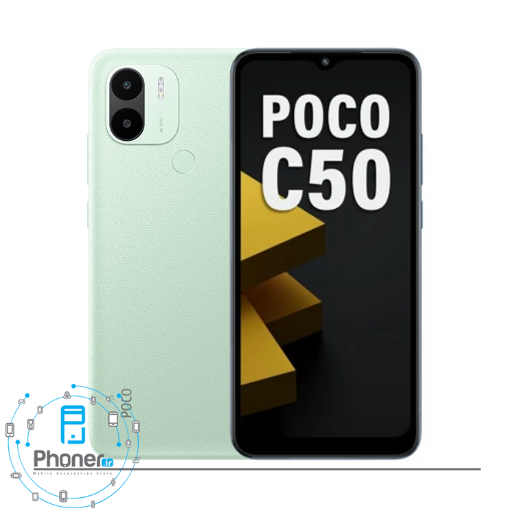 رنگ سبز گوشی موبایل شیائومی Poco C50