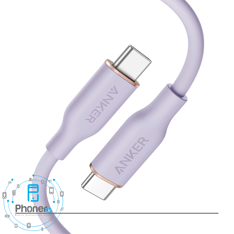 رنگ صورتی کابل Anker A8552 PowerLine III Flow Cable