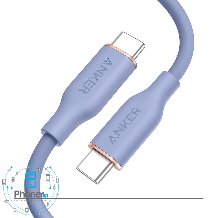 رنگ بنفش کابل Anker A8552 PowerLine III Flow Cable