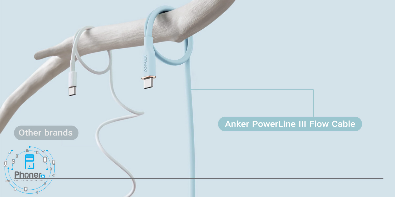 جنس بدنه کابل Anker A8553 PowerLine III Flow Cable