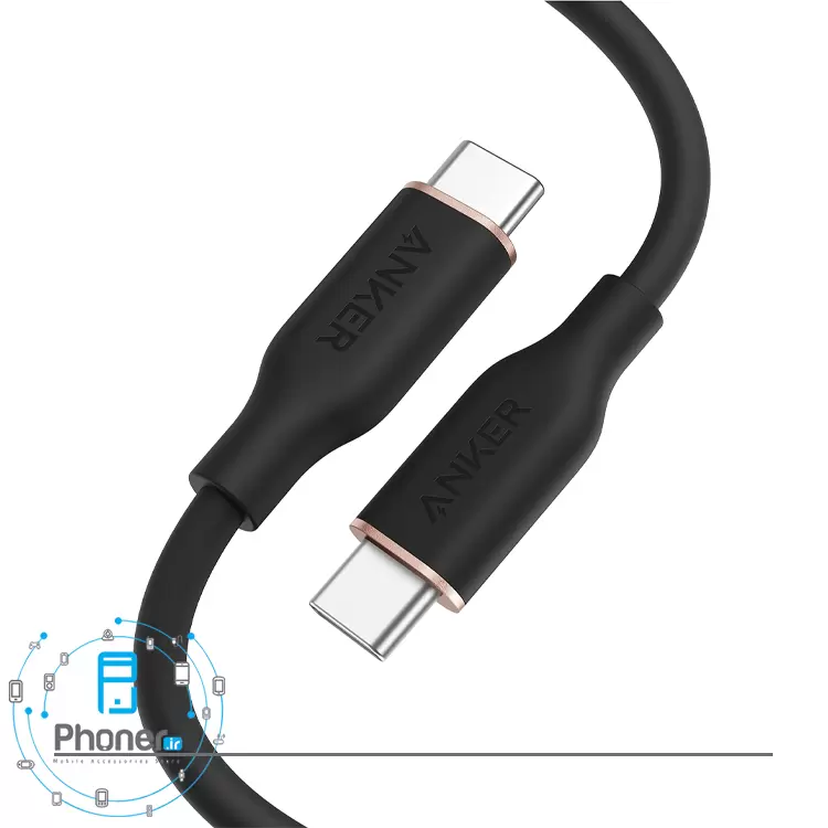 رنگ مشکی کابل Anker A8553 PowerLine III Flow Cable