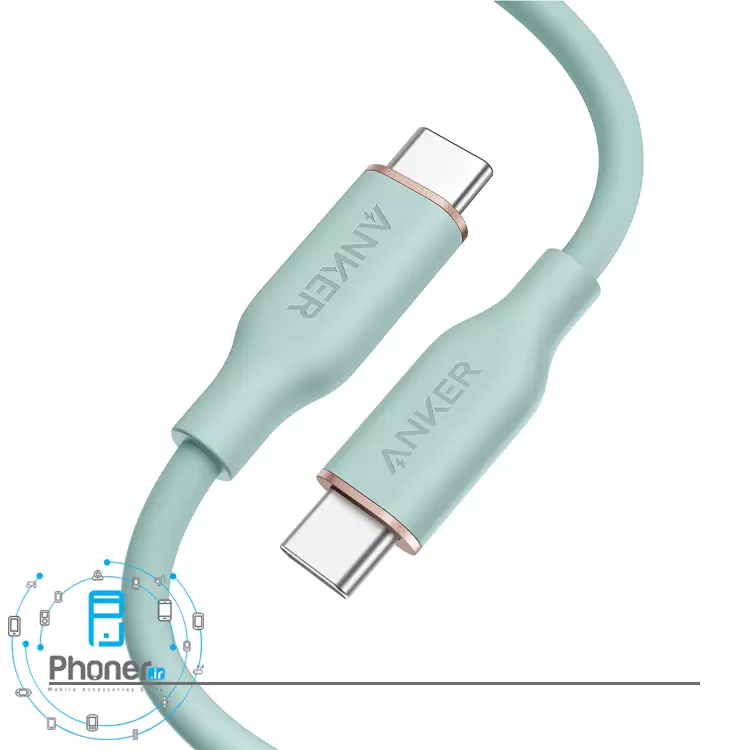 رنگ سبز کابل Anker A8553 PowerLine III Flow Cable