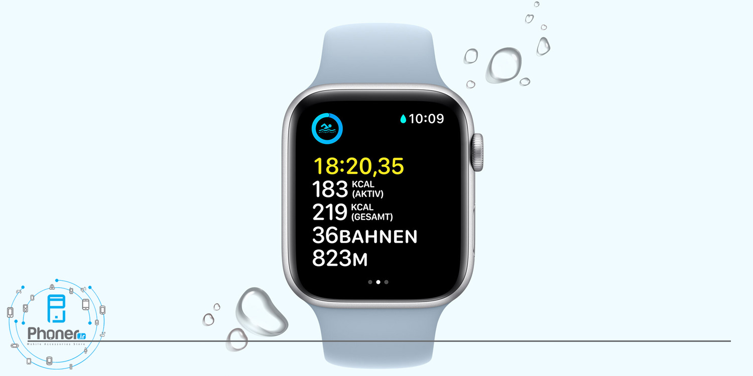 مقاومت بالای ساعت هوشمند مدل Apple Watch SE 2022 40mm GPS