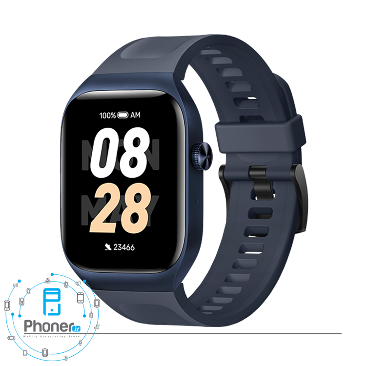 رنگ سرمه‌ای ساعت هوشمند شیائومی میبرو مدل Watch T2 با بند سیلیکونی