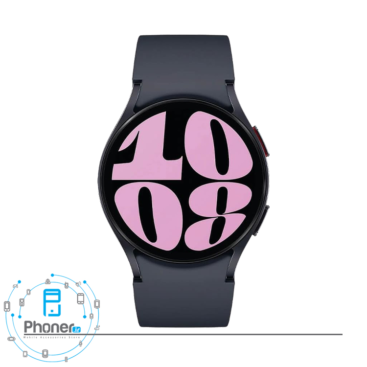 نمای روبرو ساعت هوشمند سامسونگ مدل Galaxy Watch6 40mm در رنگ گرافیتی